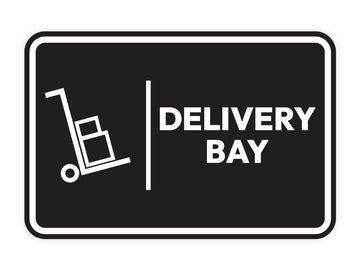 Signs ByLITA Classic Framed Delivery Bay Door or Wall Sign Easy Installation | Health And Safety | Building And Hospitality Signs